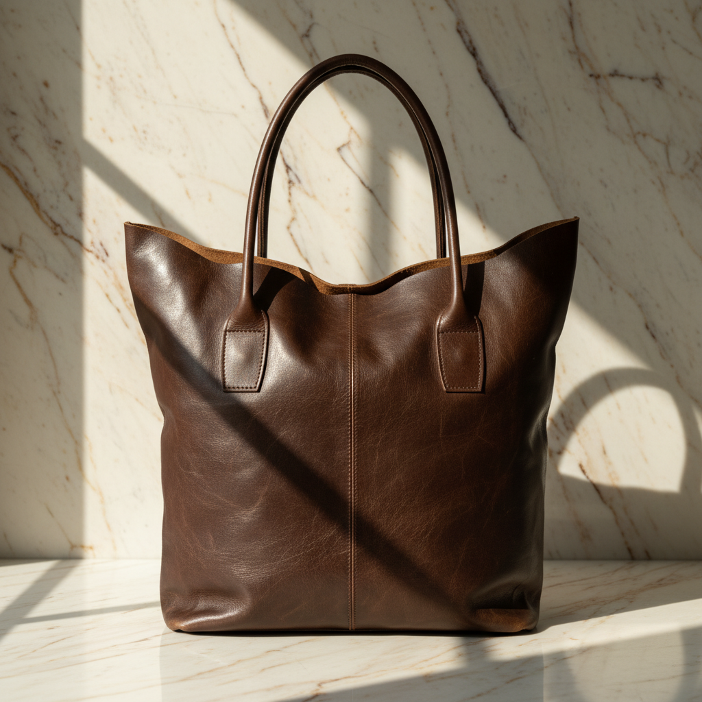 Margot Tote LAH Hero — Dark Chocolate Distressed