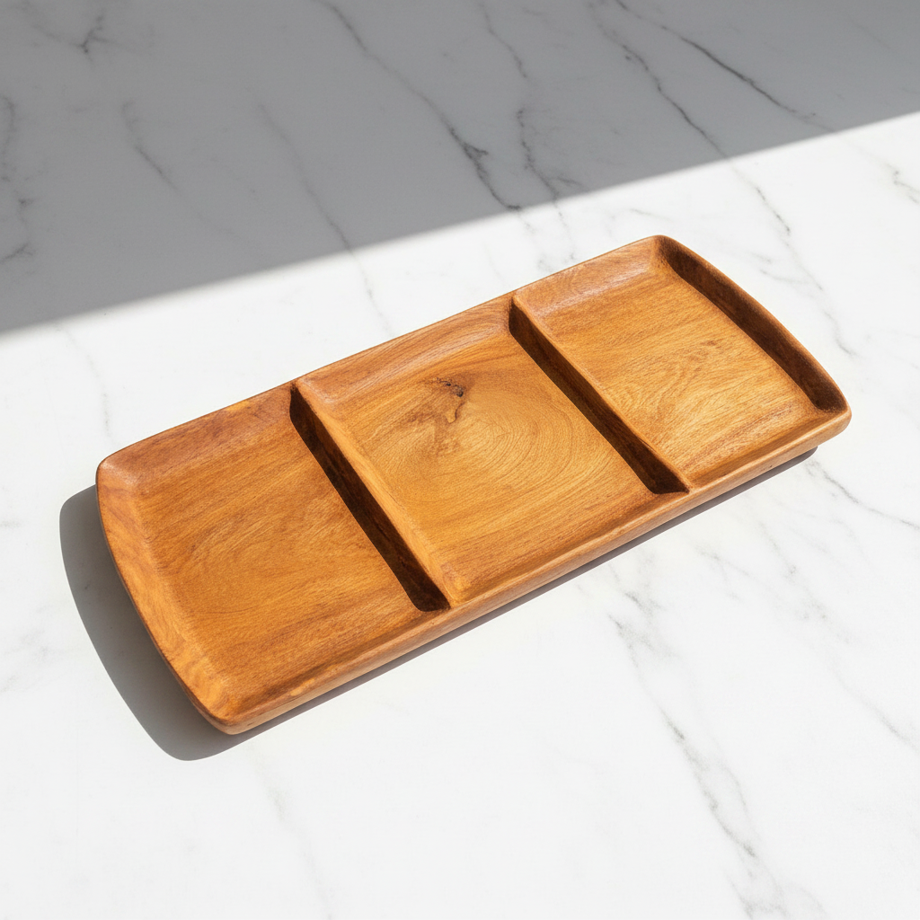 3 Part Platter - Overhead Natural Light Hero