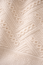 Close up image of cream color turkish towel.