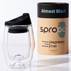 SPROGO Reusable Travel Espresso Cup 4.5 oz/133 ml. - Almost Black Web