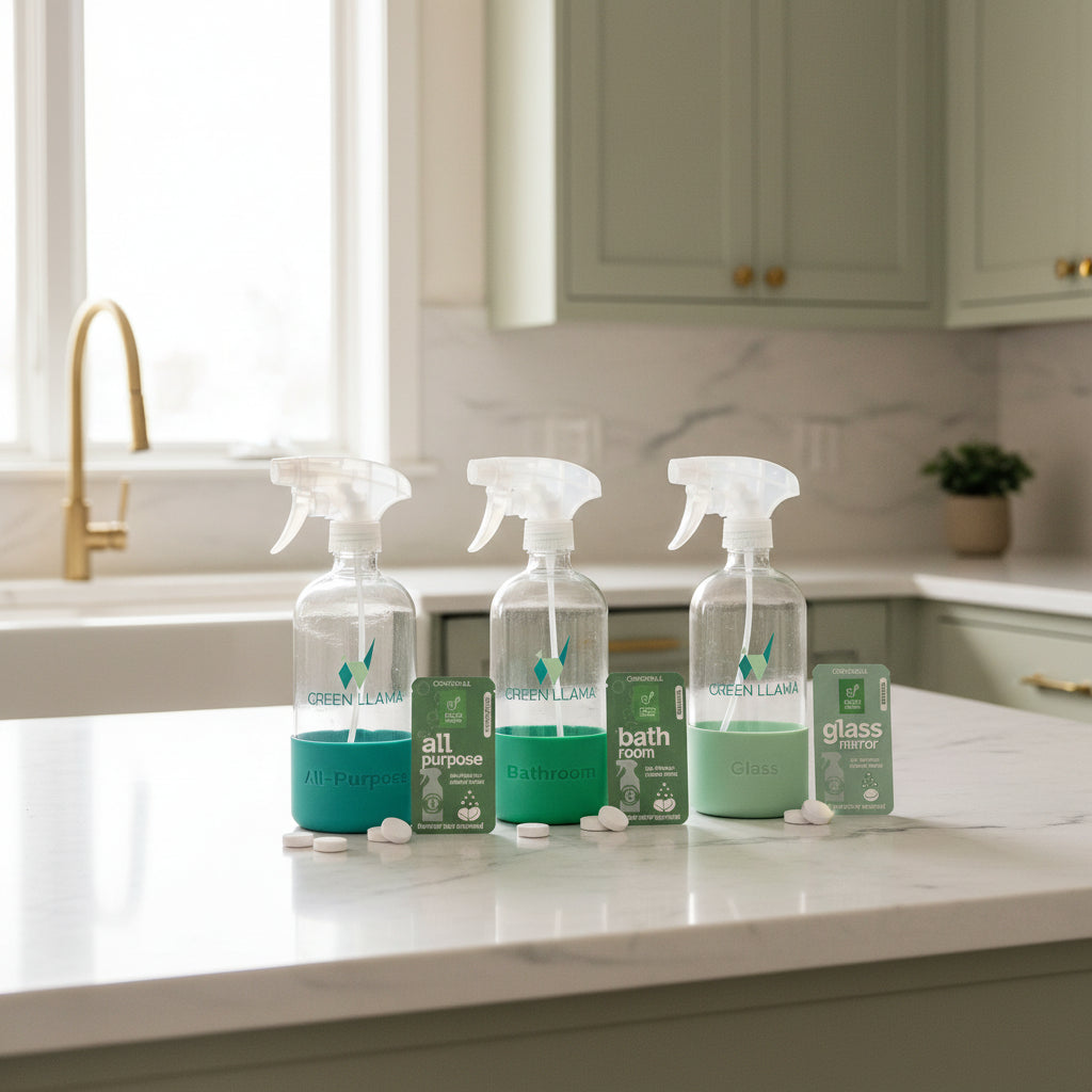 Green Llama Starter Home Cleaner Kit — 3-in-1 Eco Cleaning Set
