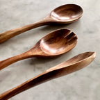 Tulum Teak Wooden Salad Serving Sets - Set of 3