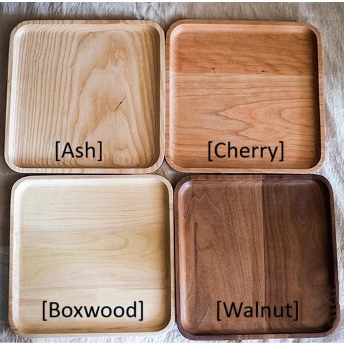 Natural Wood Plate Serving Tray (round, square, or rectangle) - JH WdServTBxWRnd13