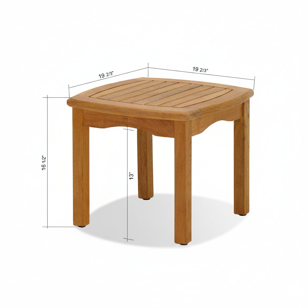 Intan Teak Side Table & 2 Ninia Chairs Set