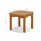 Intan Teak Side Table & 2 Ninia Chairs Set