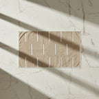 Beige fabric with white vertical stripes on a beige background