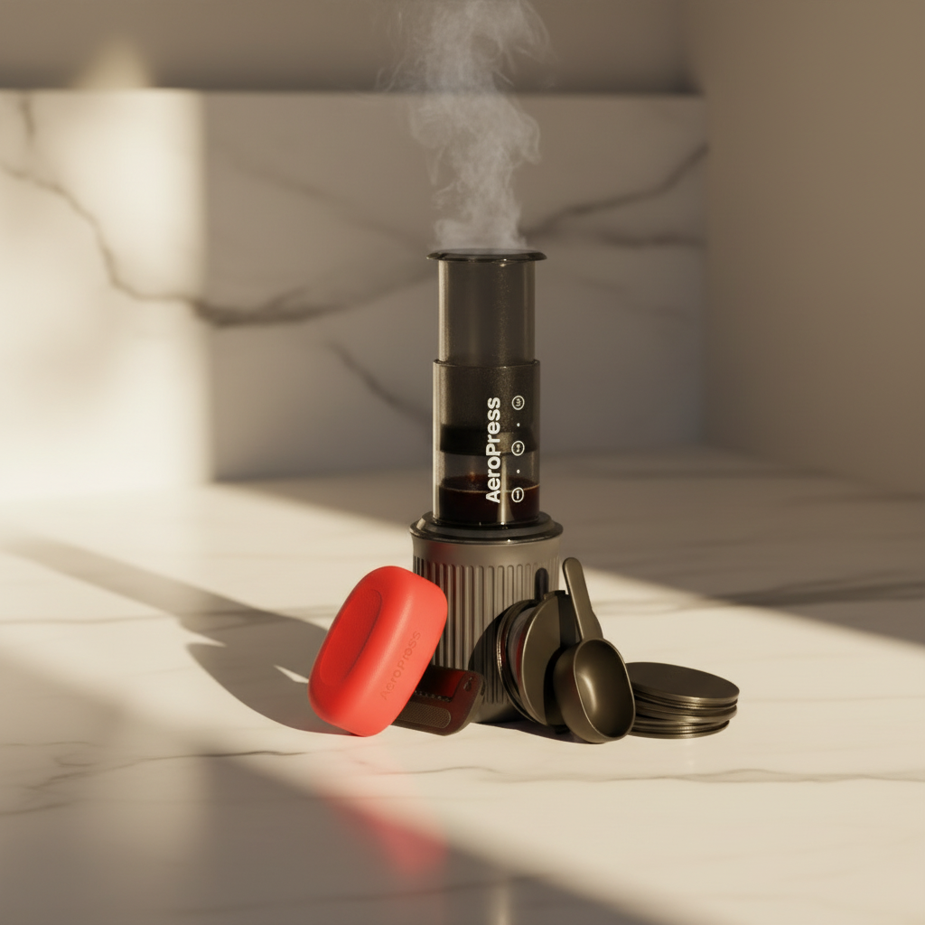 AeroPress Go - Indoor Sunlight Shadows LAH Hero