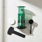 AeroPress Green Kit Flat Lay - LAH Hero