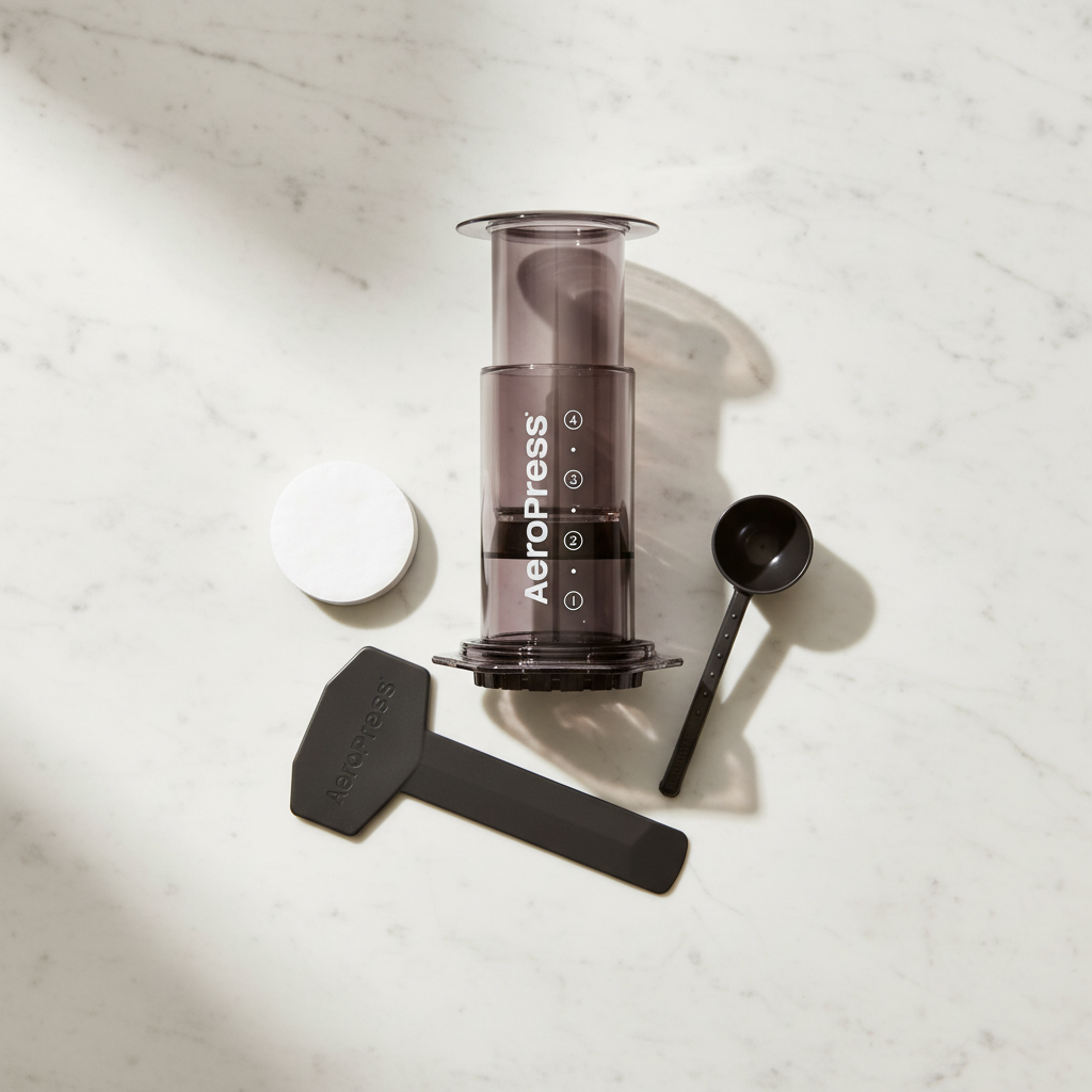 AeroPress Original Kit Flat Lay - LAH Hero