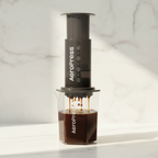 AeroPress Pressing into Carafe - LAH Hero