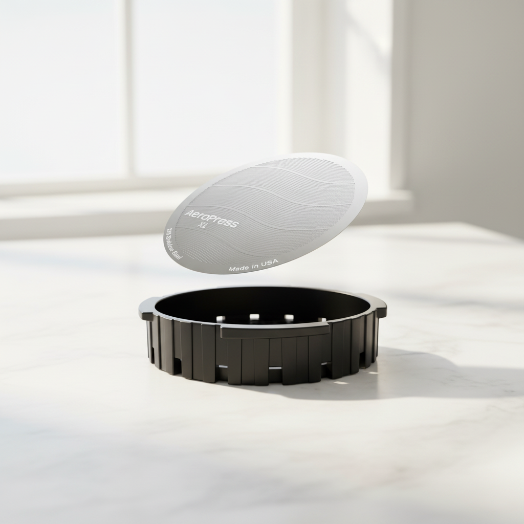 AeroPress XL SS Filter + Cap Ring - LAH Hero