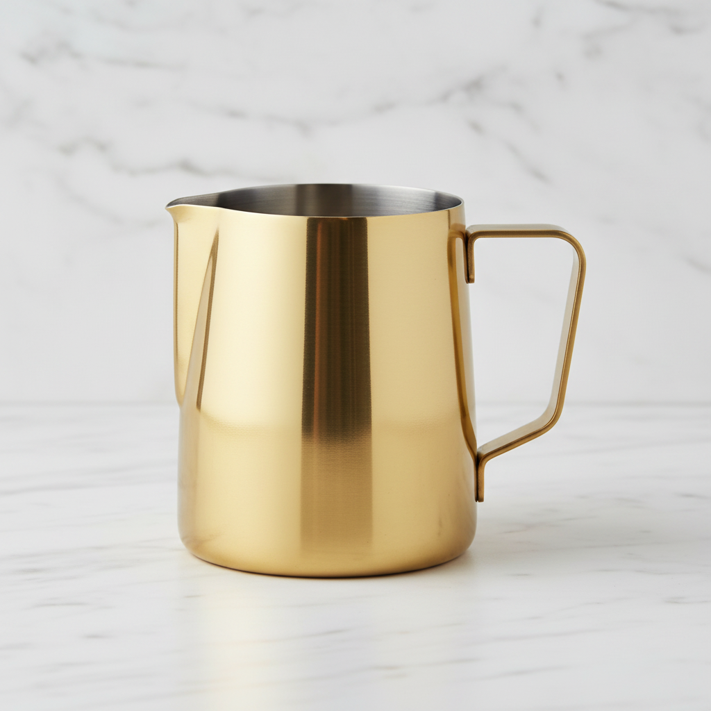 Barista Basics Milk Frothing Pitcher 2 oz. on a light background.