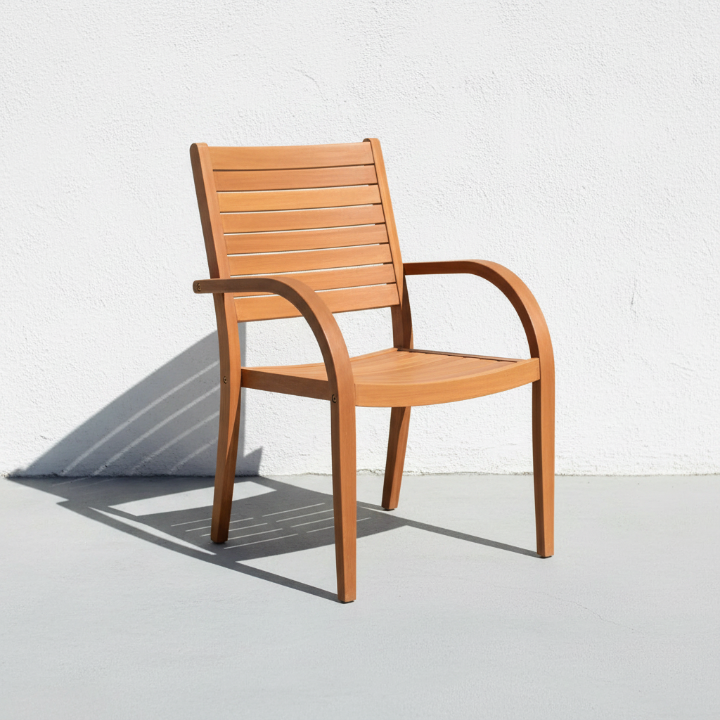 Catalina Teak Chair — 3/4 Corrected