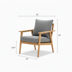 Eve Armchair — Dimensions 19.5" Seat Height