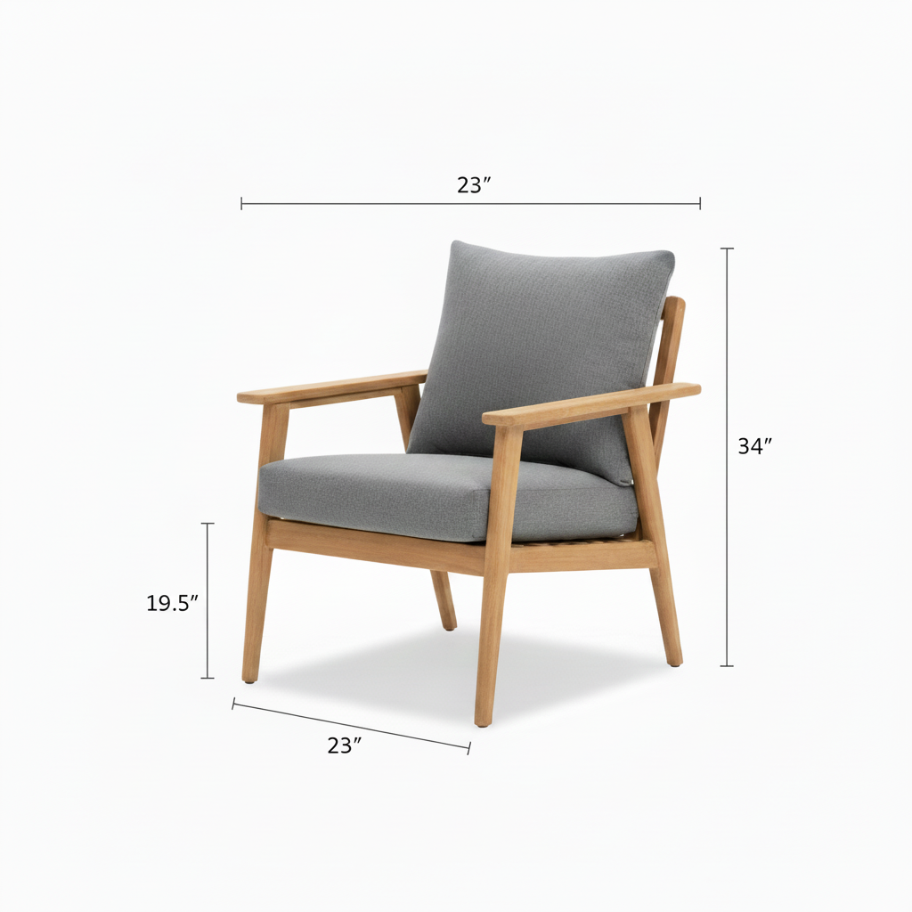Eve Armchair — Dimensions 19.5" Seat Height
