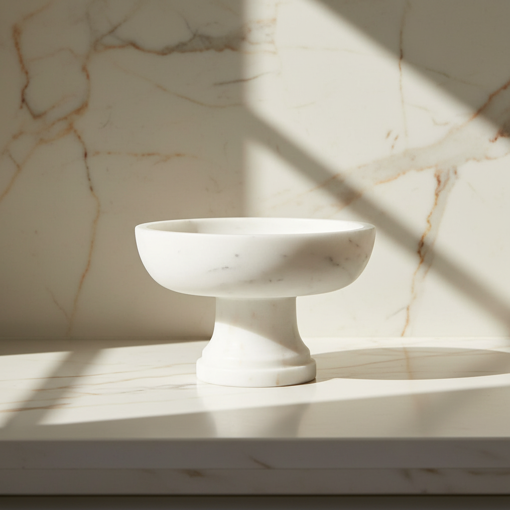 Gala Marble Pedestal Bowl - Hero 2