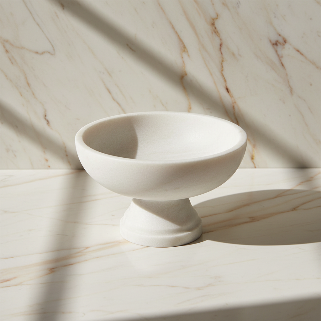 Gala Marble Pedestal Bowl - Hero 3