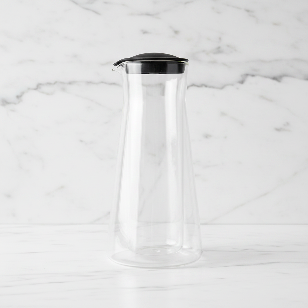 Gino Glass Coffee Server on a light background.