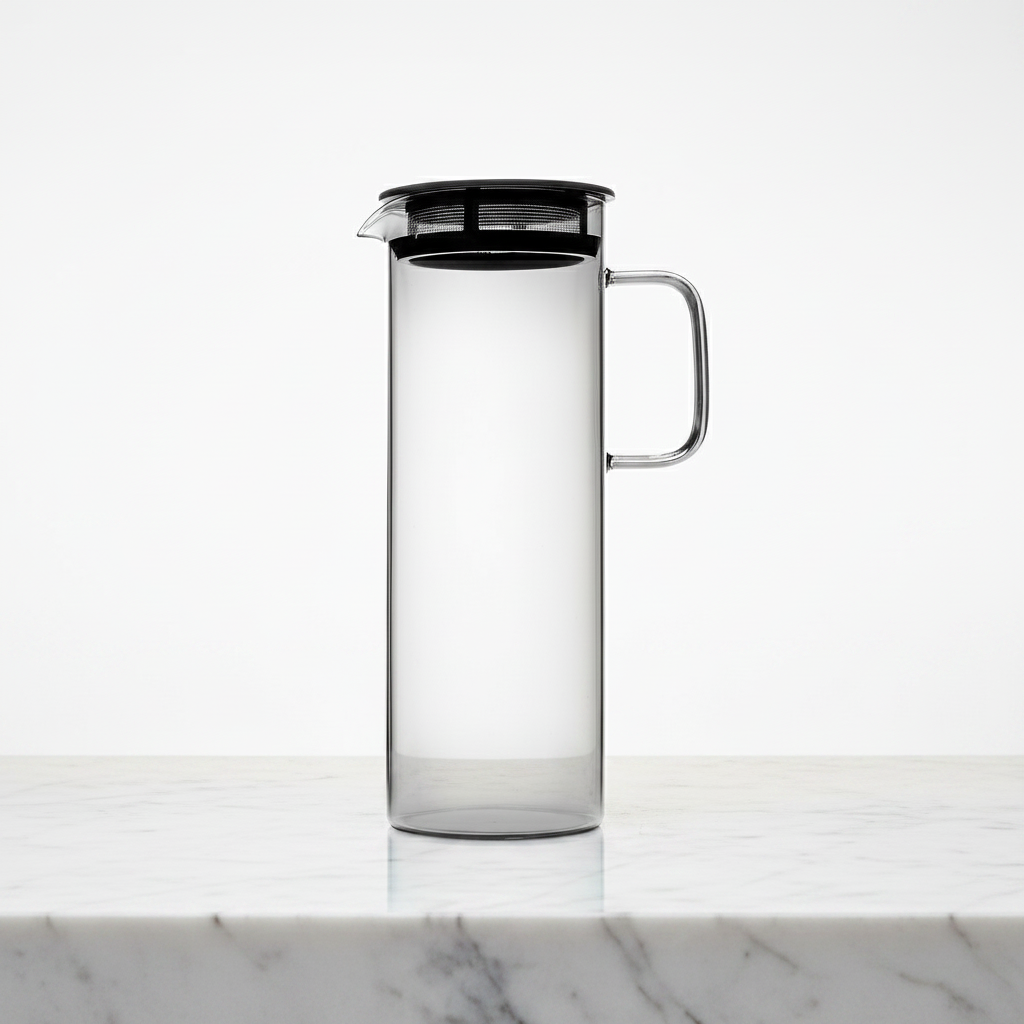 Hario Cold Brew Tea Pitcher Gray on a light background.
