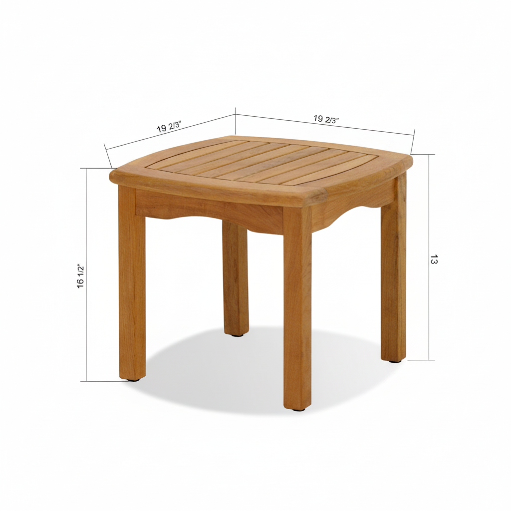 Intan Side Table — Dimensions Clean