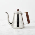 Kalita Wave Stainless Steel Gooseneck Kettle - 1 Liter -on a light background.