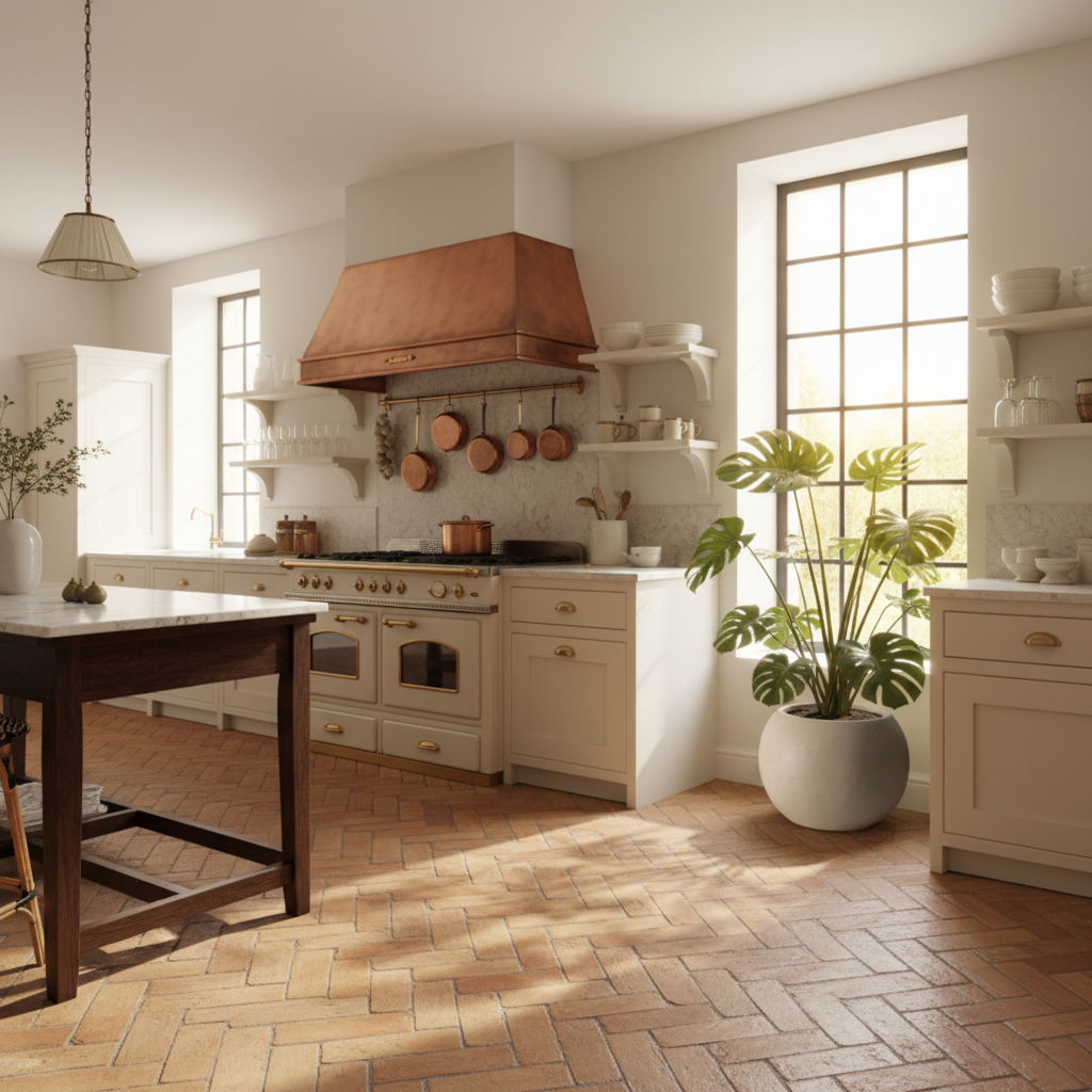 Kitchen — Beige Planter by Window