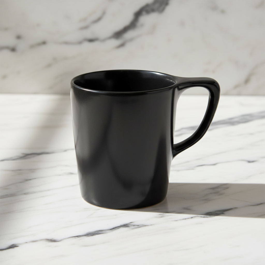 Lino Black Coffee Mug - LAH Hero White Marble