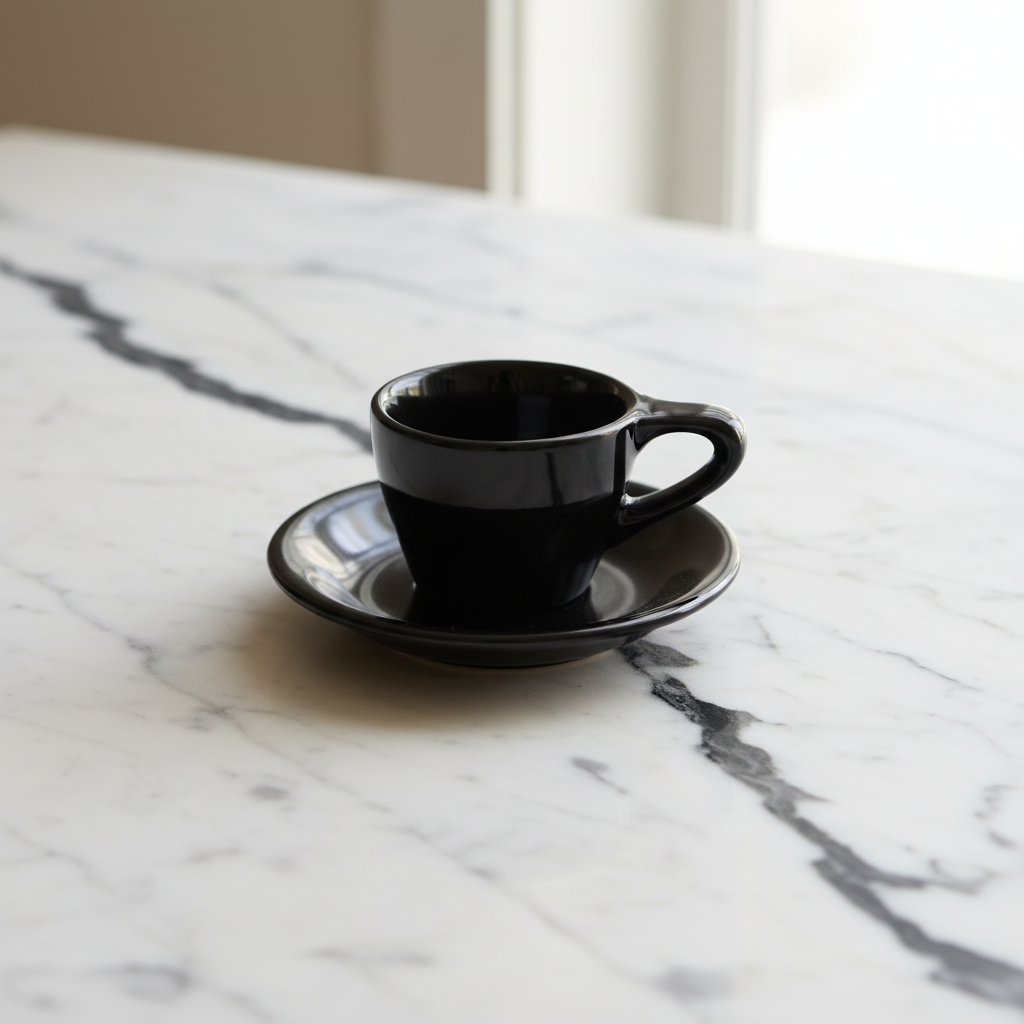 Lino Black Espresso Cup & Saucer - LAH Hero