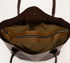 Margot Tote Interior Detail — Dark Chocolate