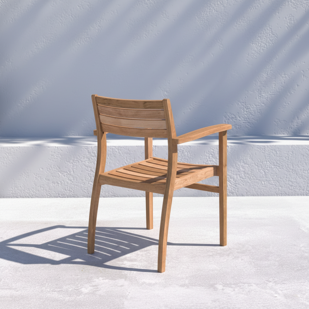 Ninia Chair Back — White Stucco Crisp