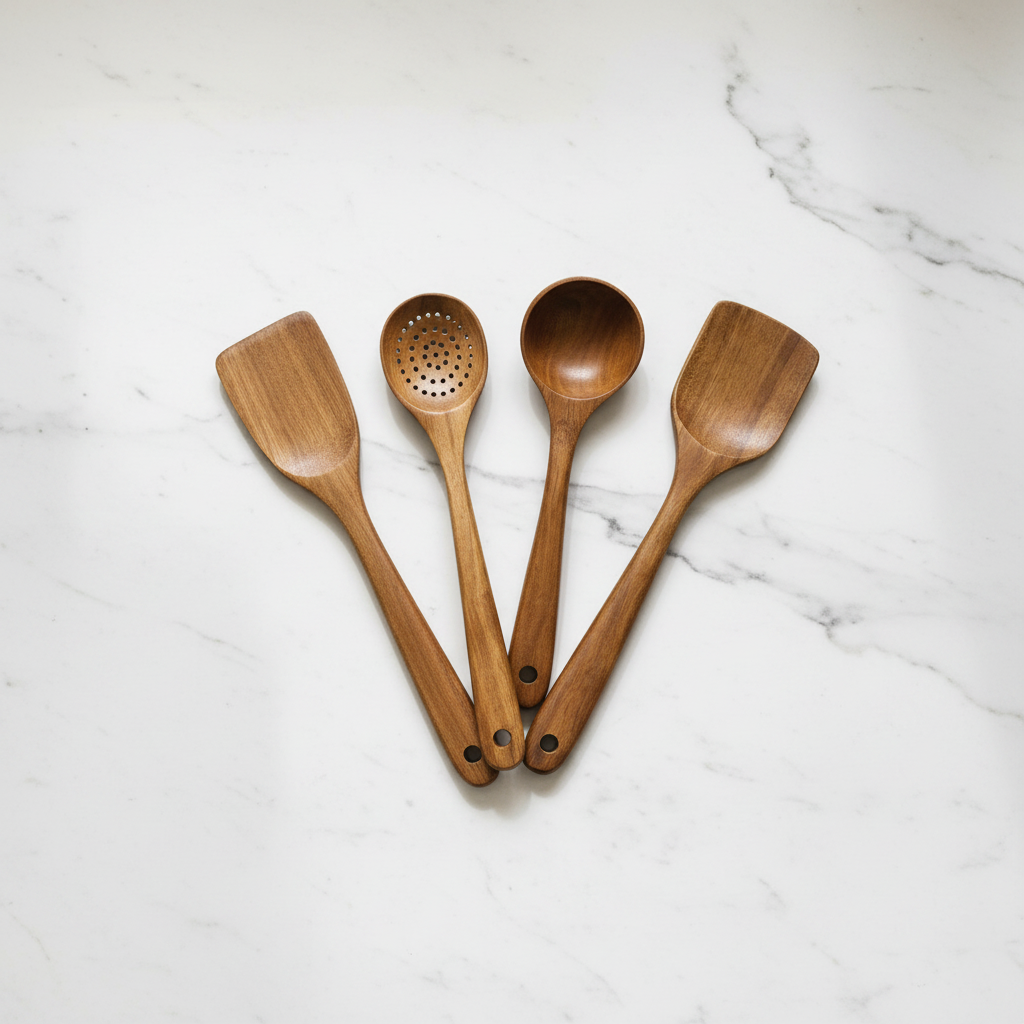 Nosara Teak Utensil Set – LAH Hero 1:1