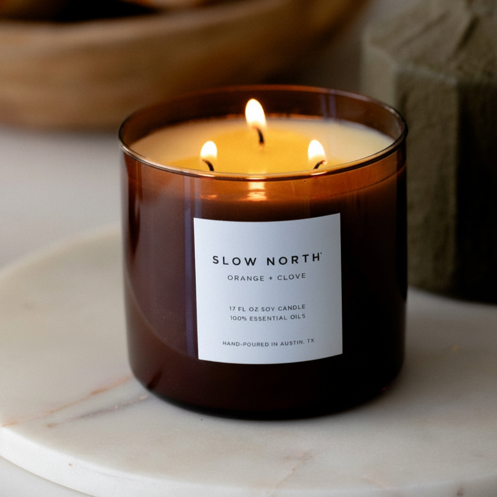 Orange + Clove Candle – Stock Lighting, No Cloves