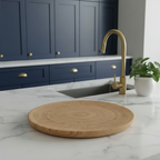 Round Platter Navy - White Planter
