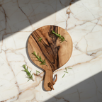 Round Walnut Cutting Board - Rosemary Lifestyle - Light & Creamy