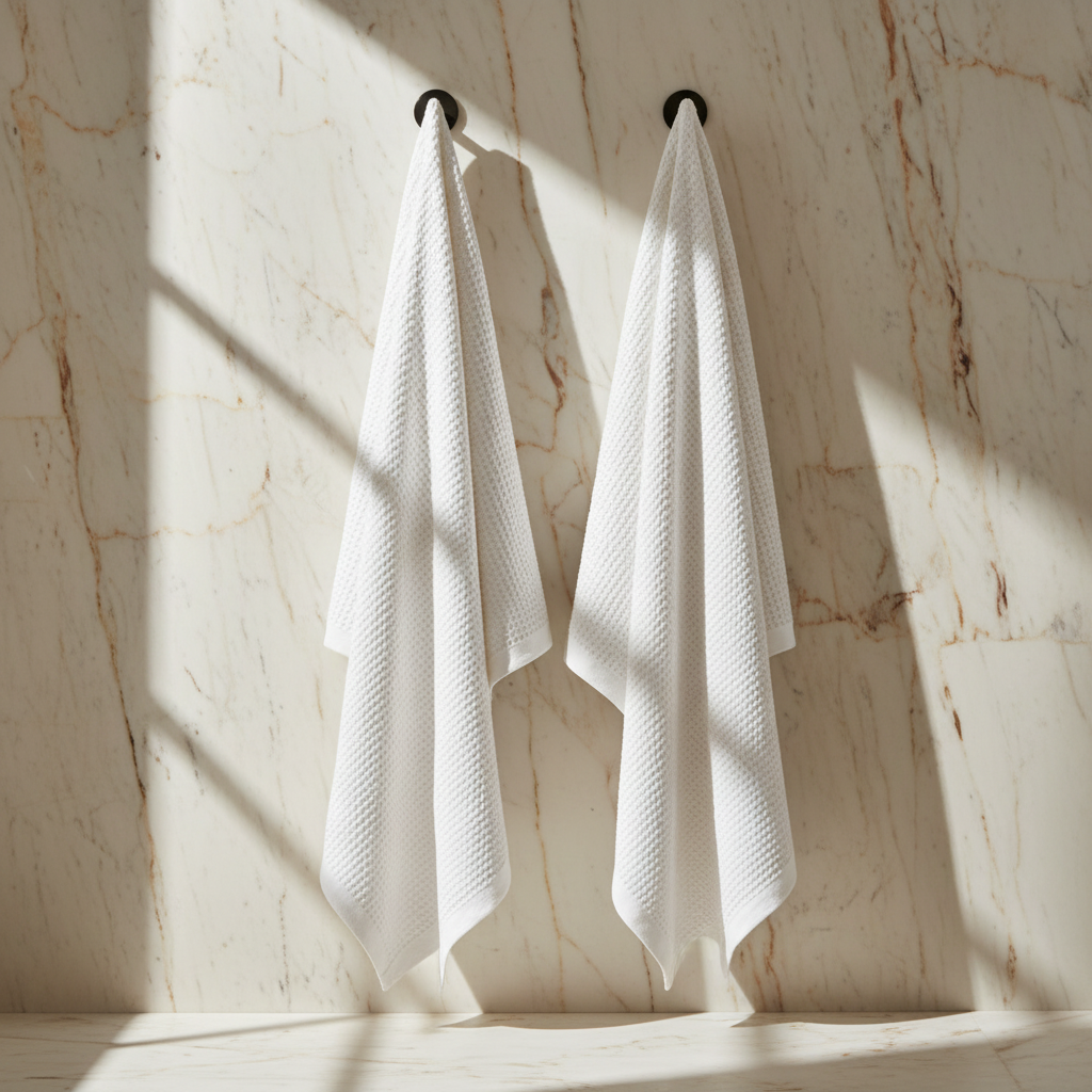 Sedona Bath Sheets - Angled with Beaming Light