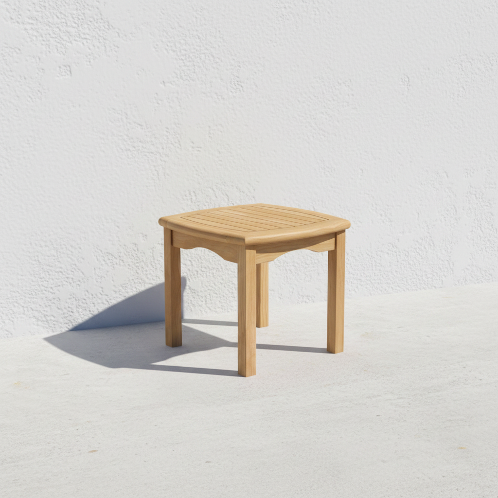 Side Table — White Stucco Crisp