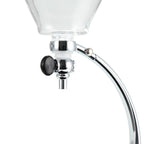 Close up image of a yama glass silverton drip pour over on a white background