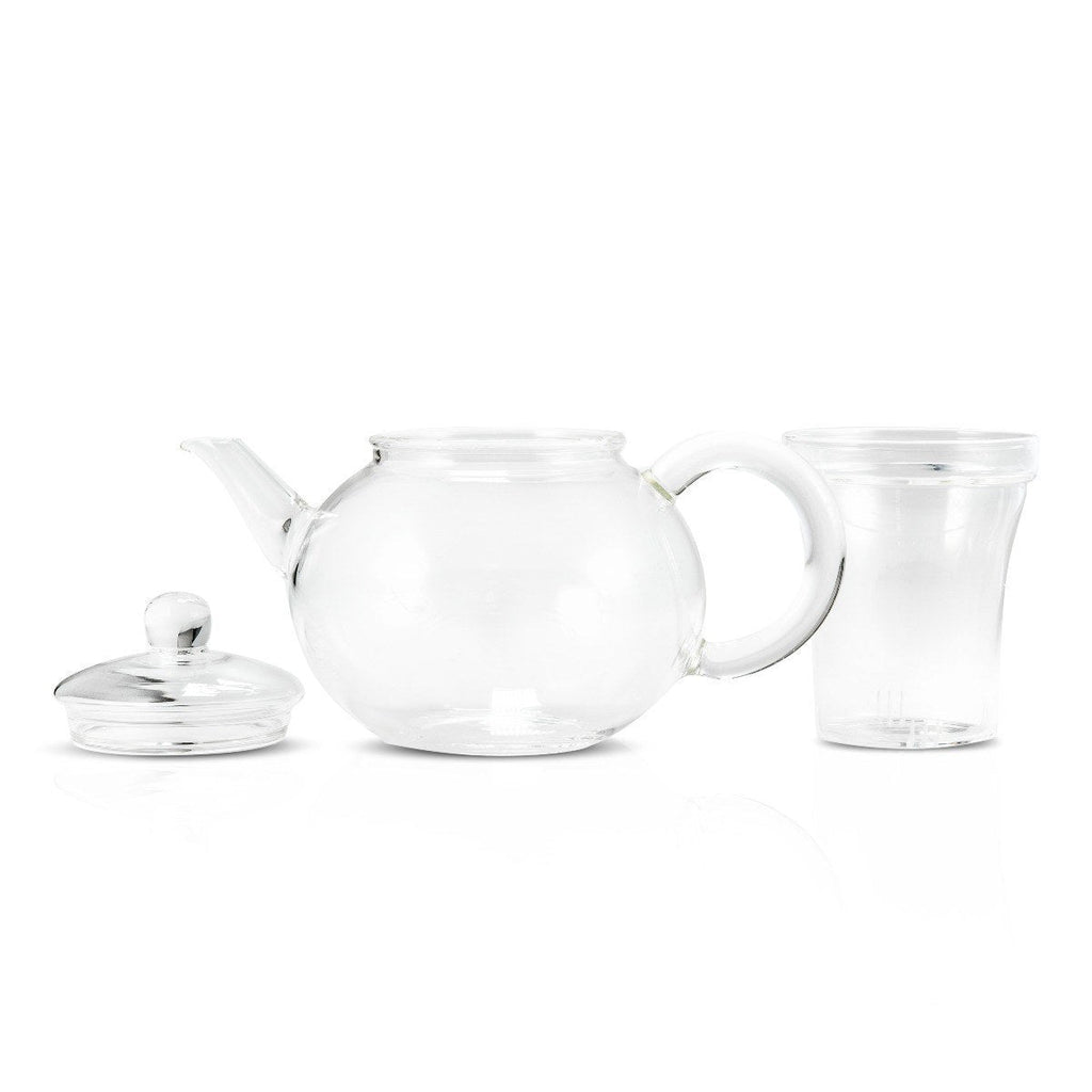 Yama Glass Blooming Teapot w/ Infuser - 32oz. - kettle pieces