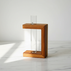 Teak Half Square Propagation Vase Empty – LAH Hero