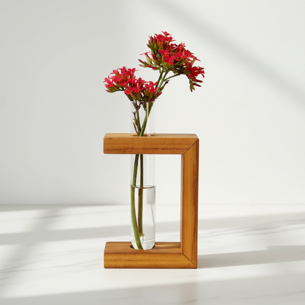 Teak Half Square Propagation Vase – LAH Hero