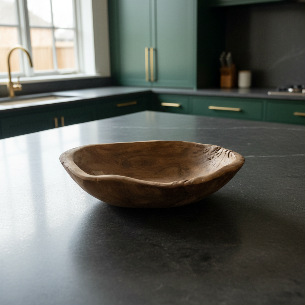 Teak Wood Live Edge Bowl - Architectural Digest Kitchen
