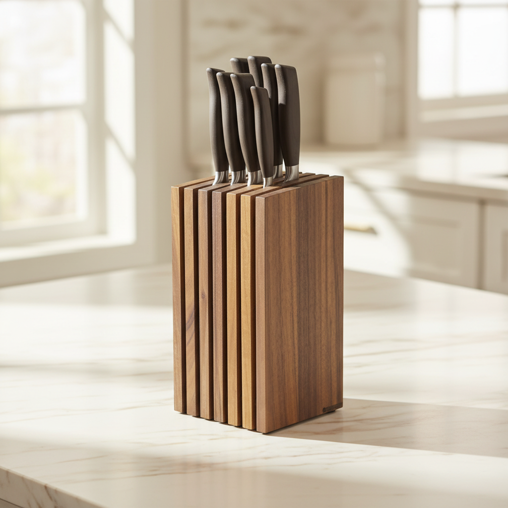 Walnut Knife Block - LAH Hero 3 - Correct Proportions